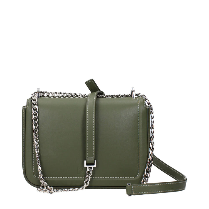 Karl Lagerfeld Green Leather Crossbody Bag