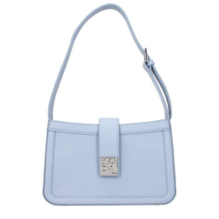 Karl Lagerfeld Light Blue Leather Shoulder Bag