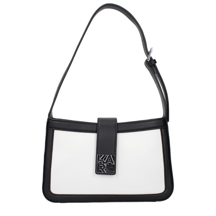 Karl Lagerfeld White Leather Shoulder Bag