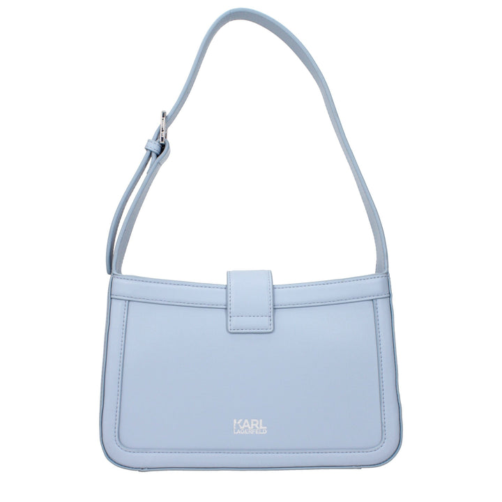 Karl Lagerfeld Light Blue Leather Shoulder Bag