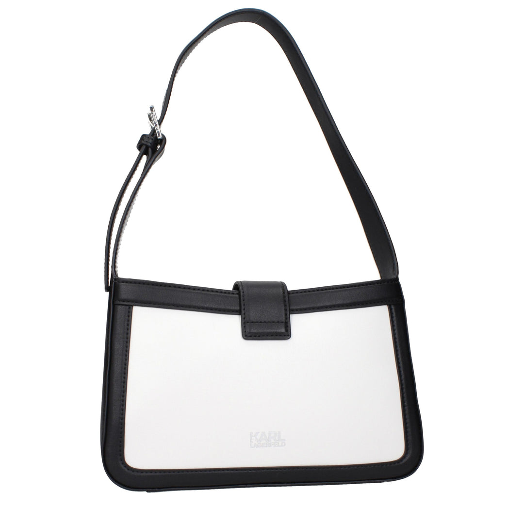 Karl Lagerfeld White Leather Shoulder Bag