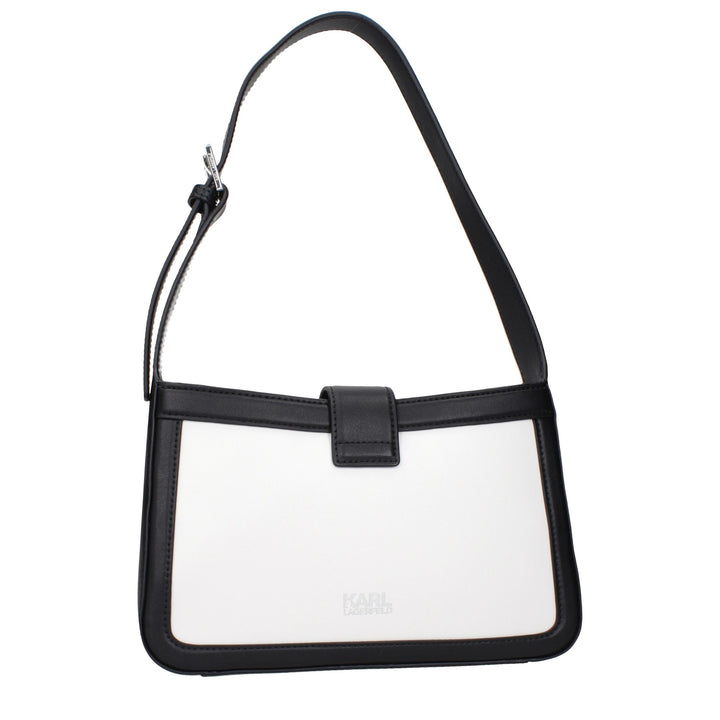 Karl Lagerfeld White Leather Shoulder Bag