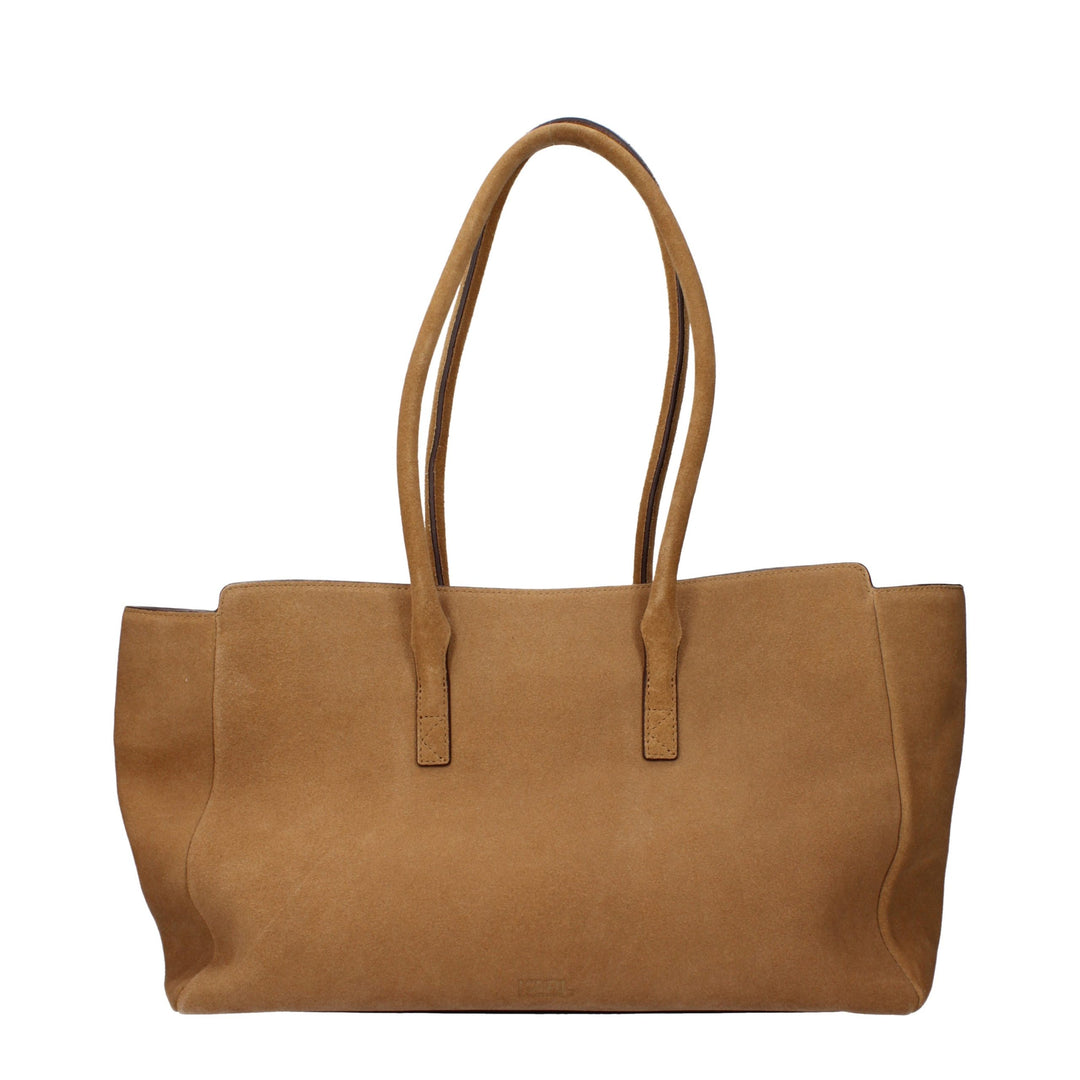 Karl Lagerfeld Brown Leather Shoulder Bag