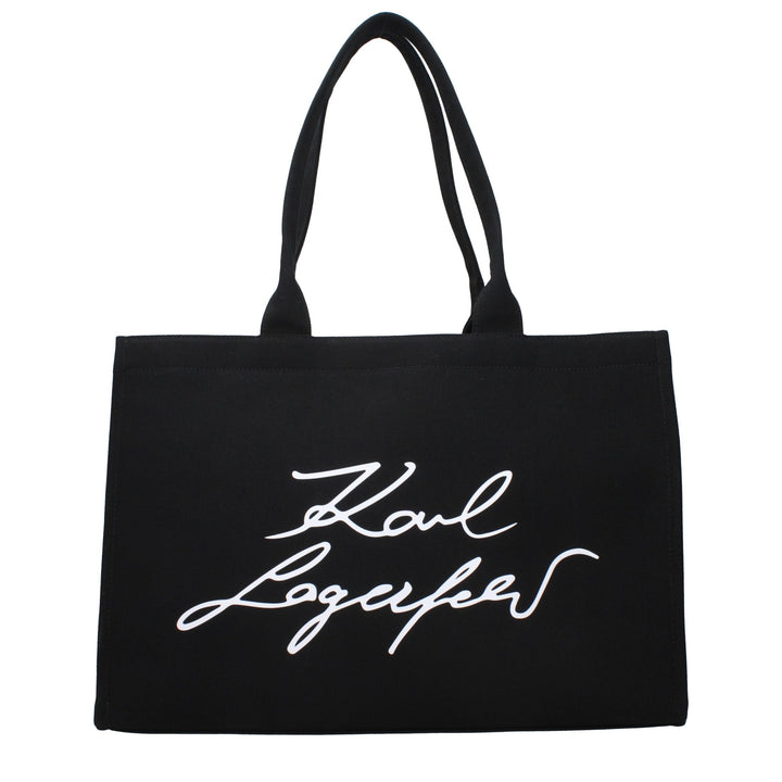 Karl Lagerfeld Black Fabric Shoulder Bag
