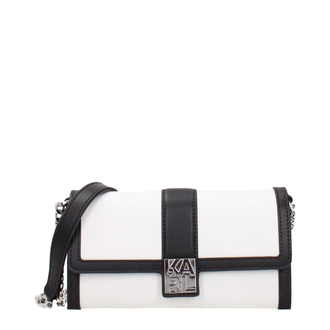Karl Lagerfeld White Leather Clutch Bag