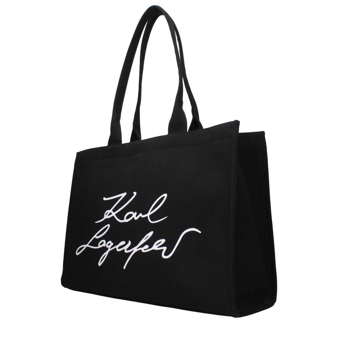 Karl Lagerfeld Black Fabric Shoulder Bag