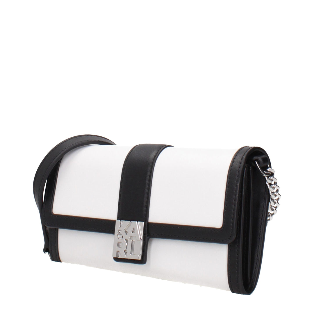 Karl Lagerfeld White Leather Clutch Bag