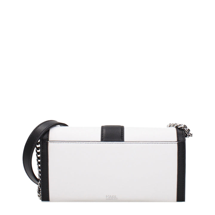 Karl Lagerfeld White Leather Clutch Bag