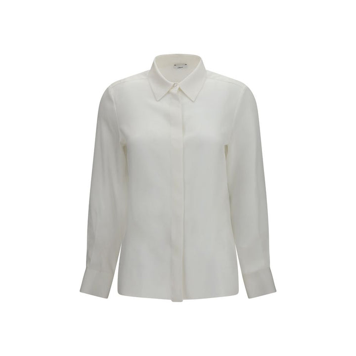 Lardini White Silk Dress Shirt