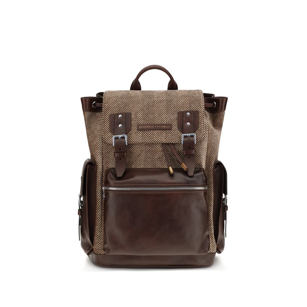Brunello Cucinelli Brown Polyamide Backpack
