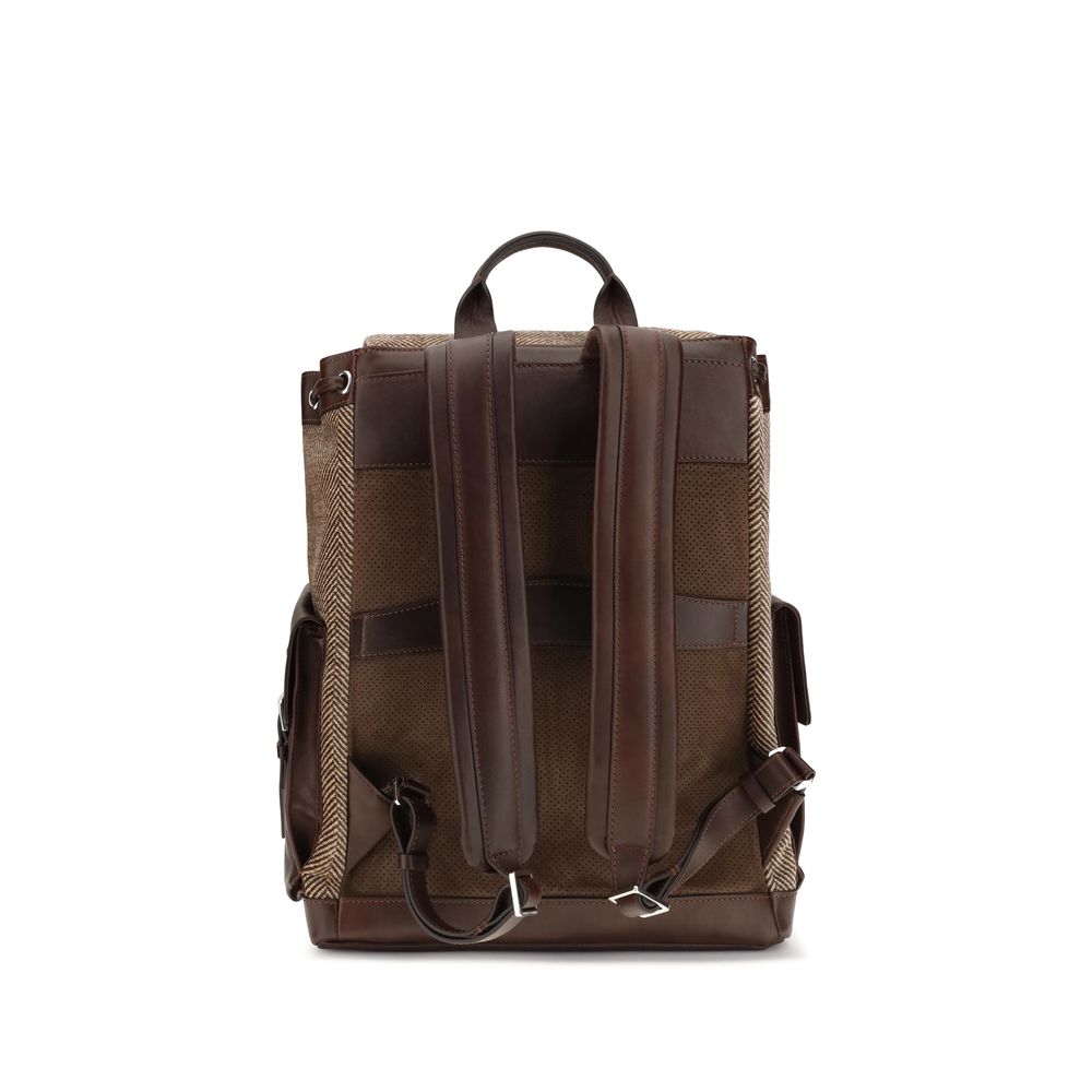 Brunello Cucinelli Brown Polyamide Backpack