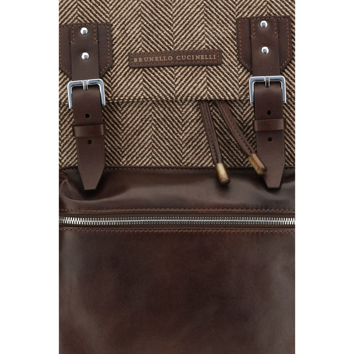 Brunello Cucinelli Brown Polyamide Backpack