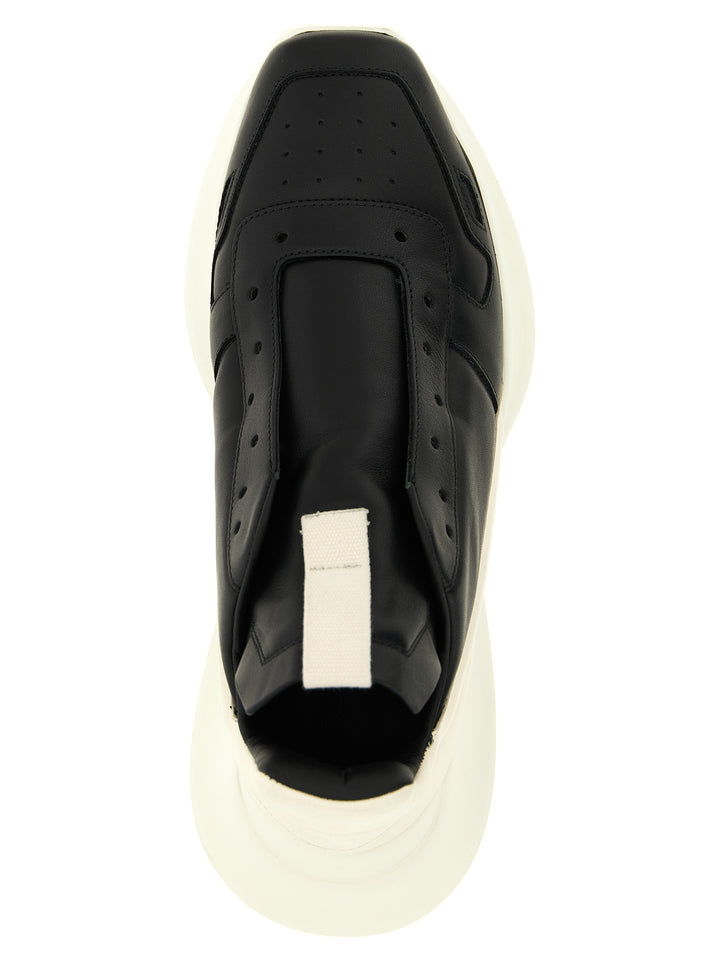 Rick Owens Bicolor Calfskin Chunky Sneakers