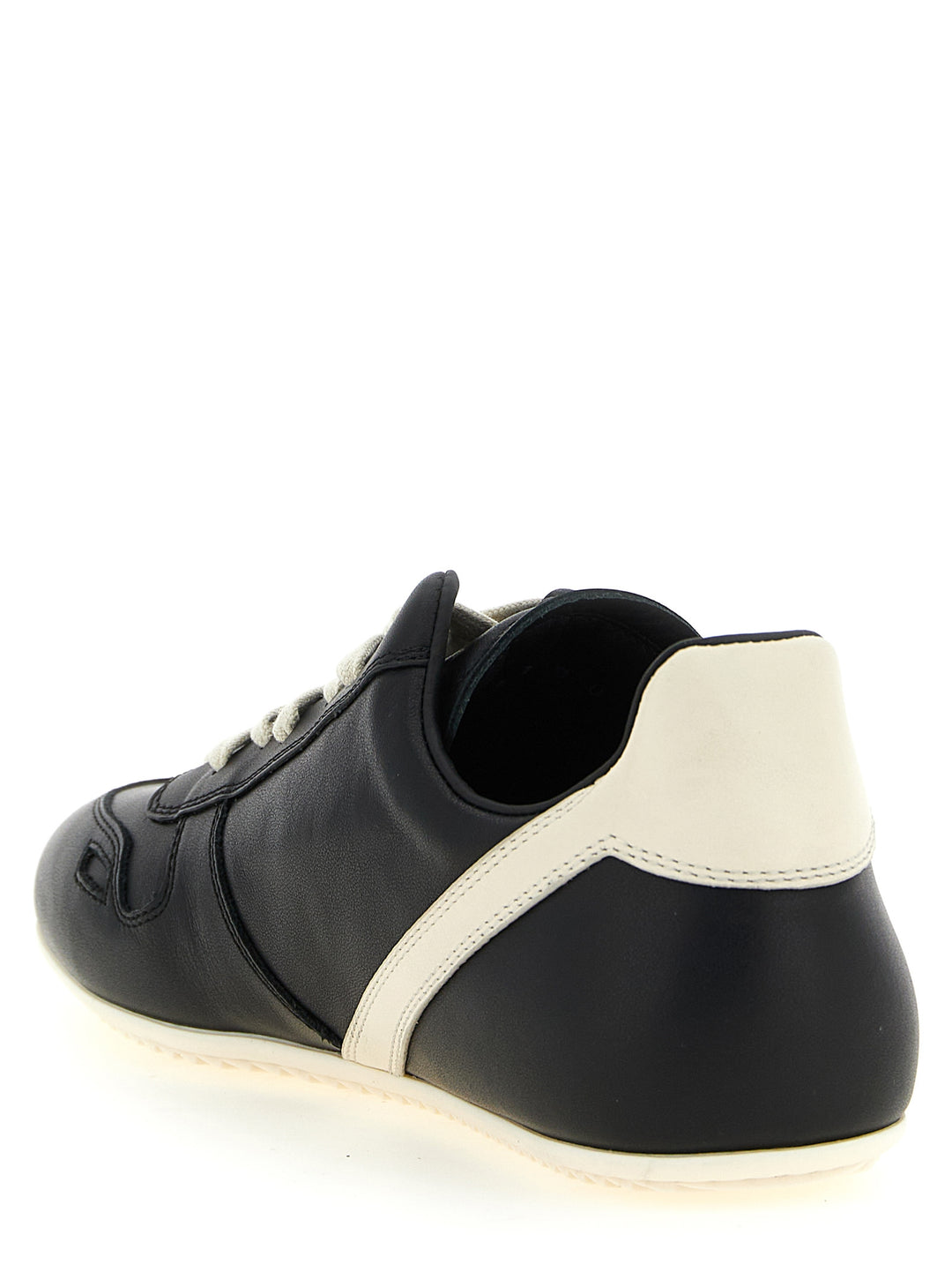 Rick Owens Bicolor Calfskin Low Top Sneakers