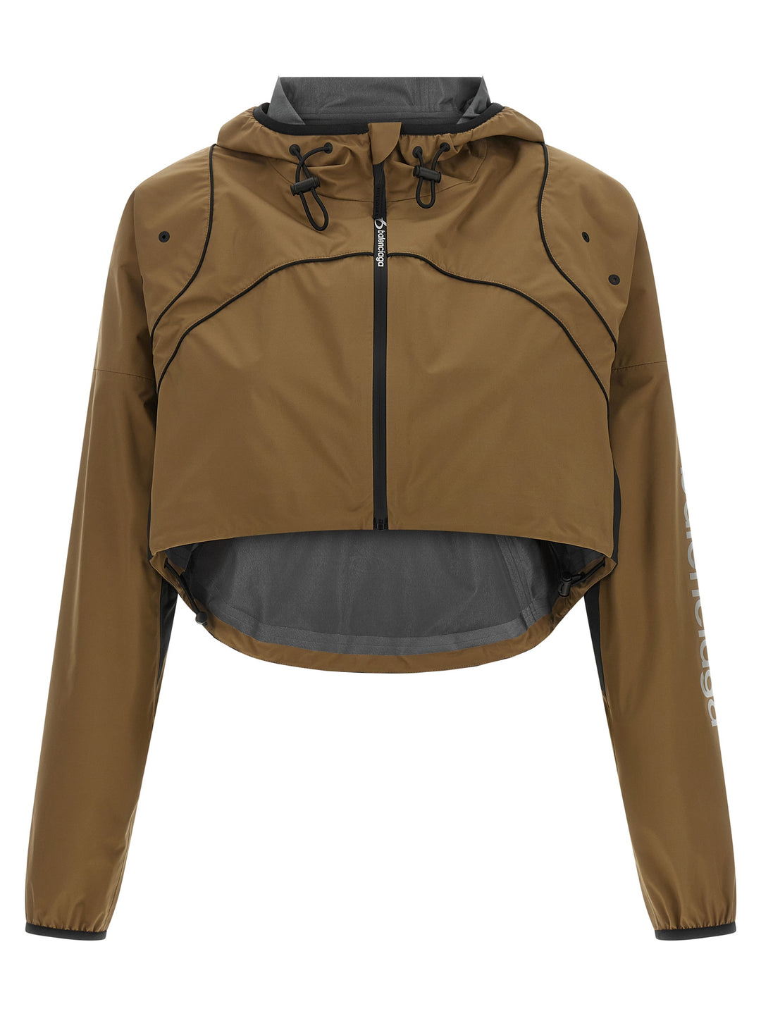 Balenciaga Brown Polyester Shell Jacket