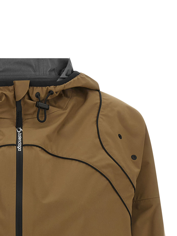 Balenciaga Brown Polyester Shell Jacket