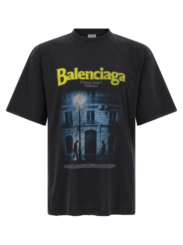 Balenciaga Black Cotton T-Shirt
