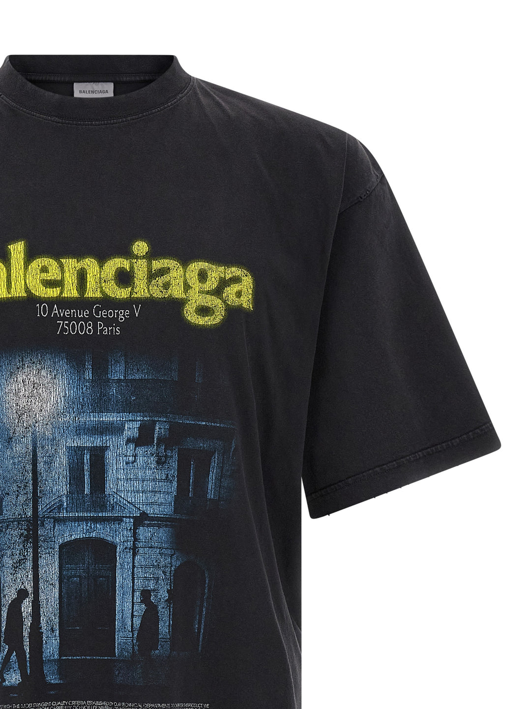 Balenciaga Black Cotton T-Shirt