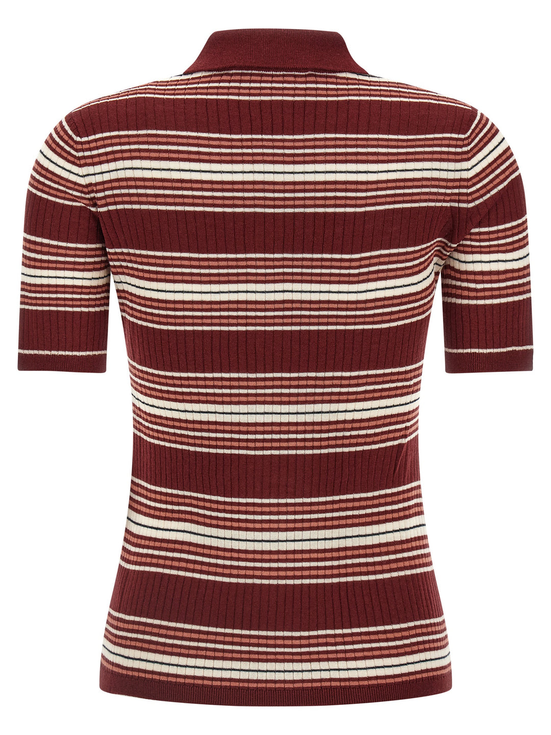 Max Mara Bordeaux Silk Polo Shirt
