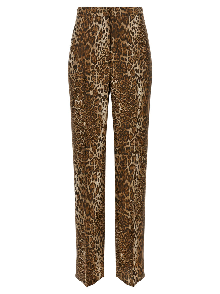 Max Mara Brown Silk Casual Pants