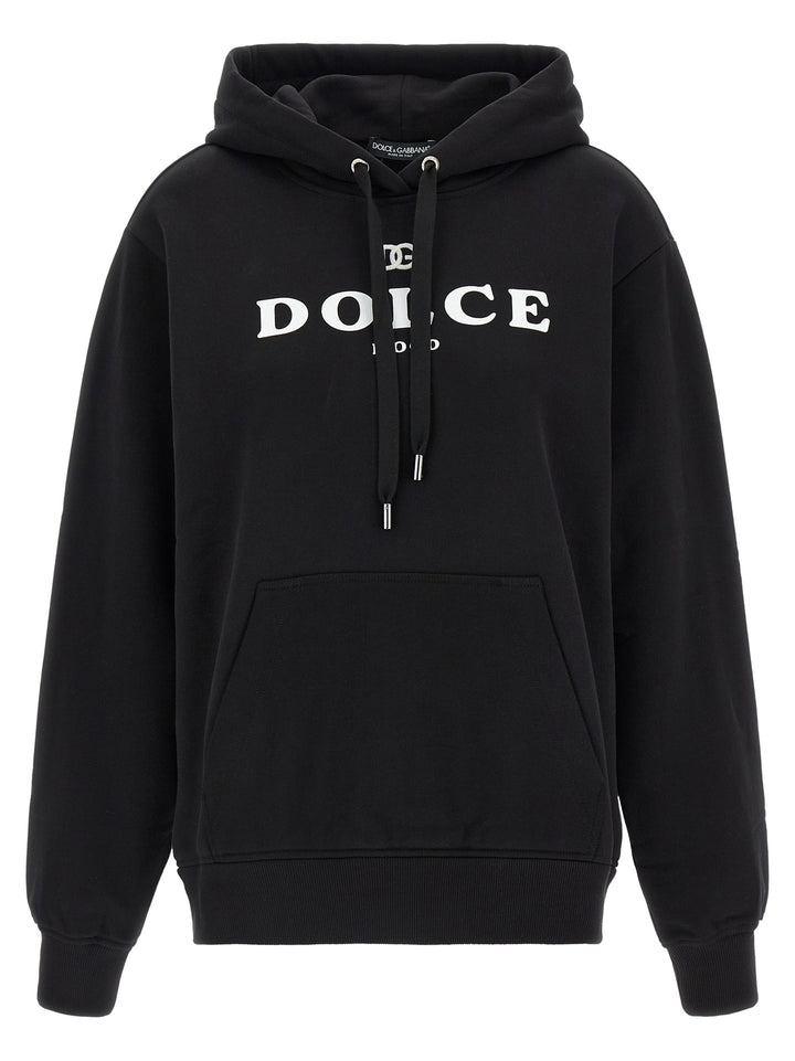Dolce &amp; Gabbana Black Cotton Hoodie