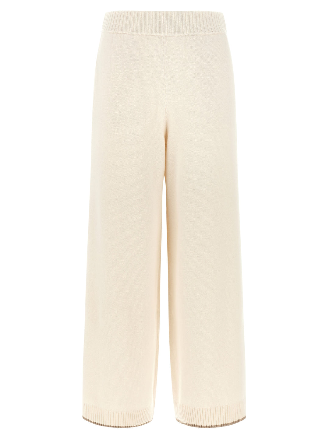 Brunello Cucinelli White Cashmere Athletic Pants