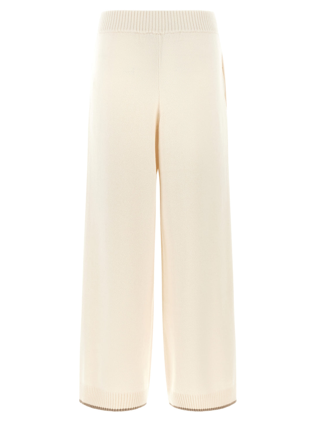 Brunello Cucinelli White Cashmere Athletic Pants