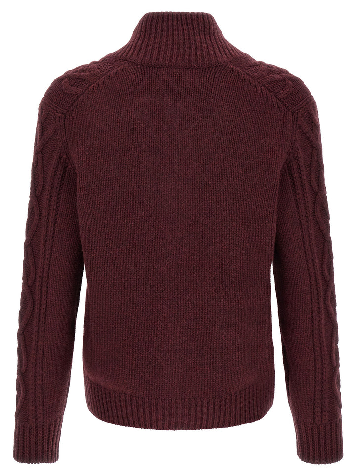 Brunello Cucinelli Bordeaux Cashmere Cardigan