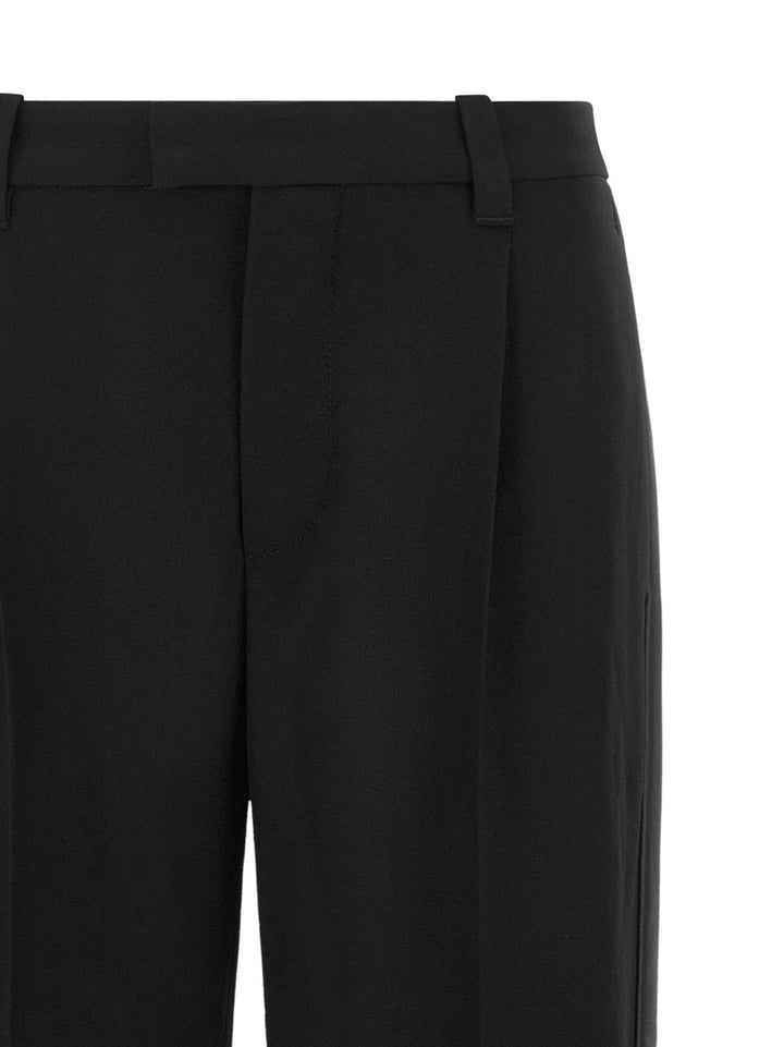Brunello Cucinelli Black Virgin Wool Casual Pants
