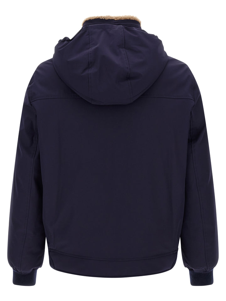 Brunello Cucinelli Blue Polyamide Full-Length Jacket