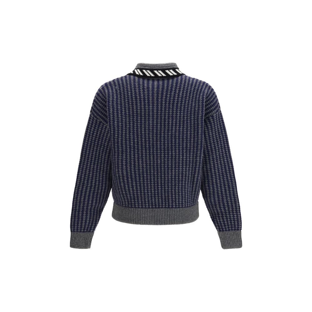Versace Gray Wool Oves Aries Sweatshirt