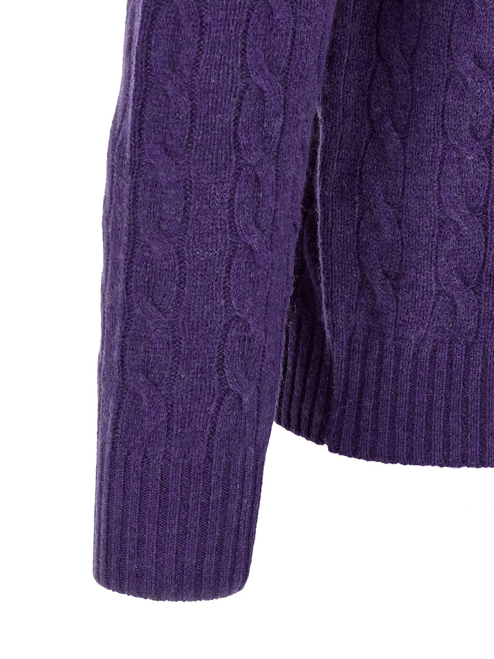 Polo Ralph Lauren Purple Wool Cardigan
