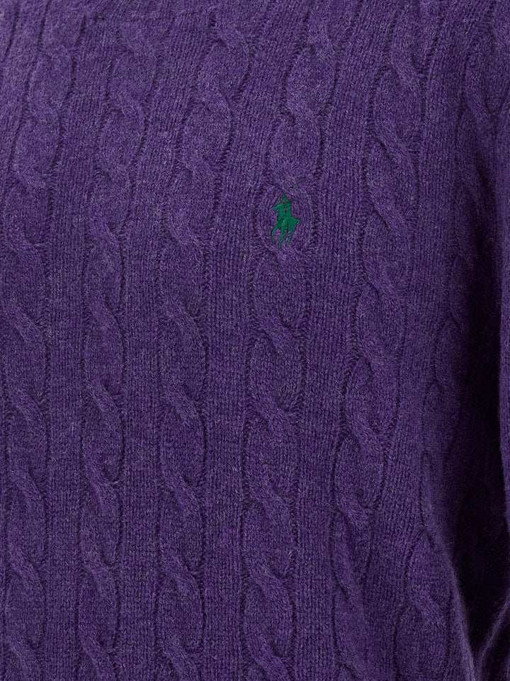 Polo Ralph Lauren Purple Wool Cardigan