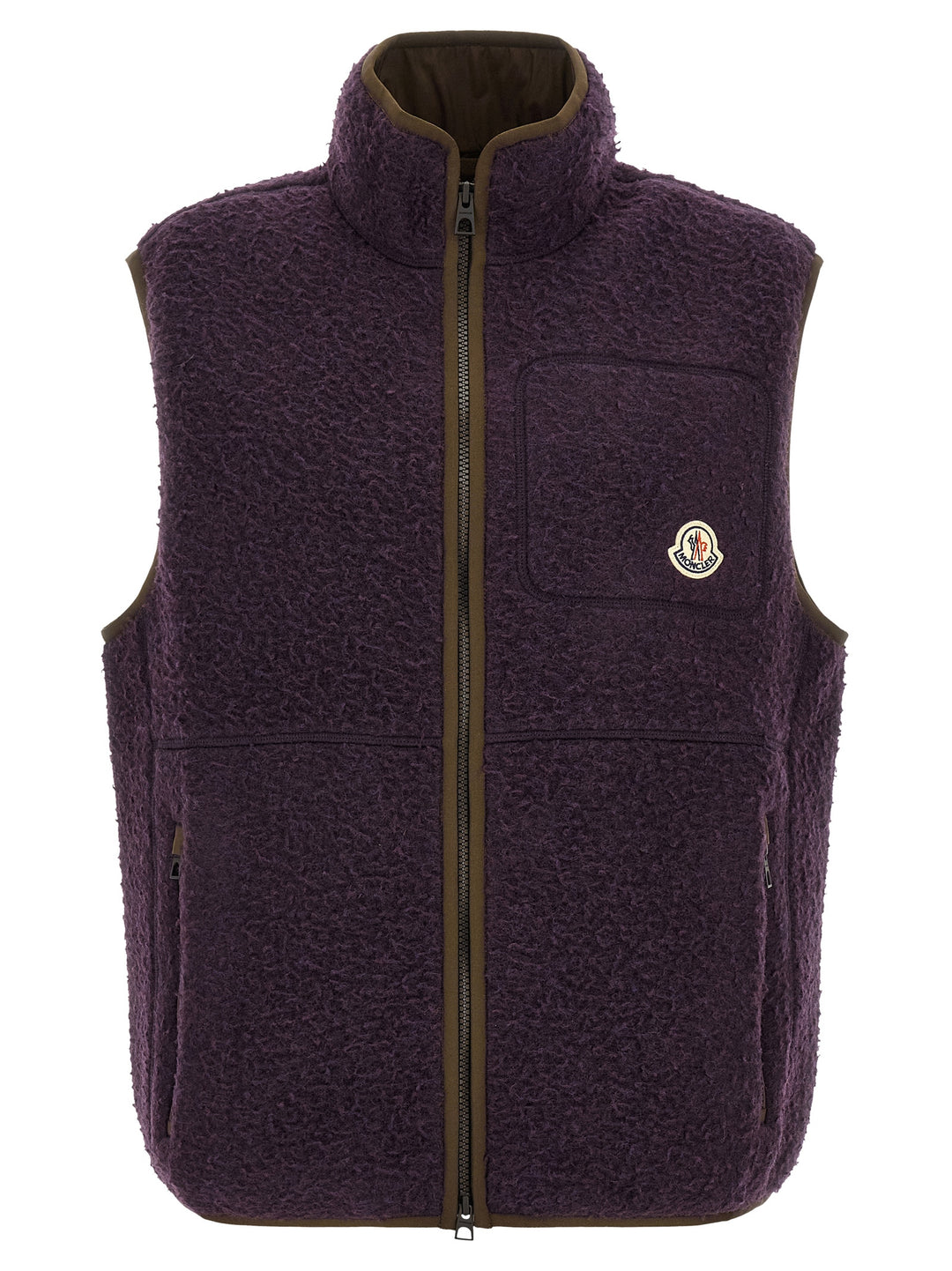 Moncler Purple Polyester Sleeveless Jacket