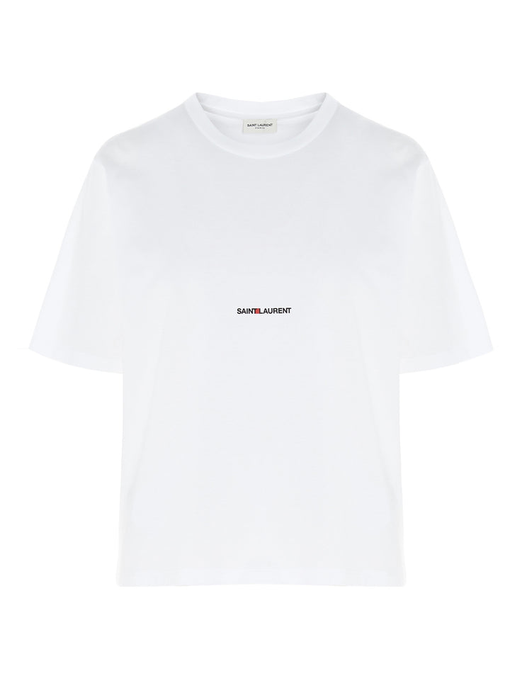 Saint Laurent White Cotton T-Shirt