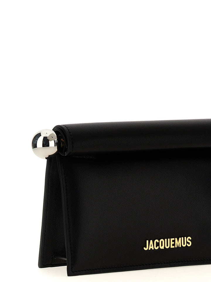 Jacquemus Black Lamb Leather Clutch Bag