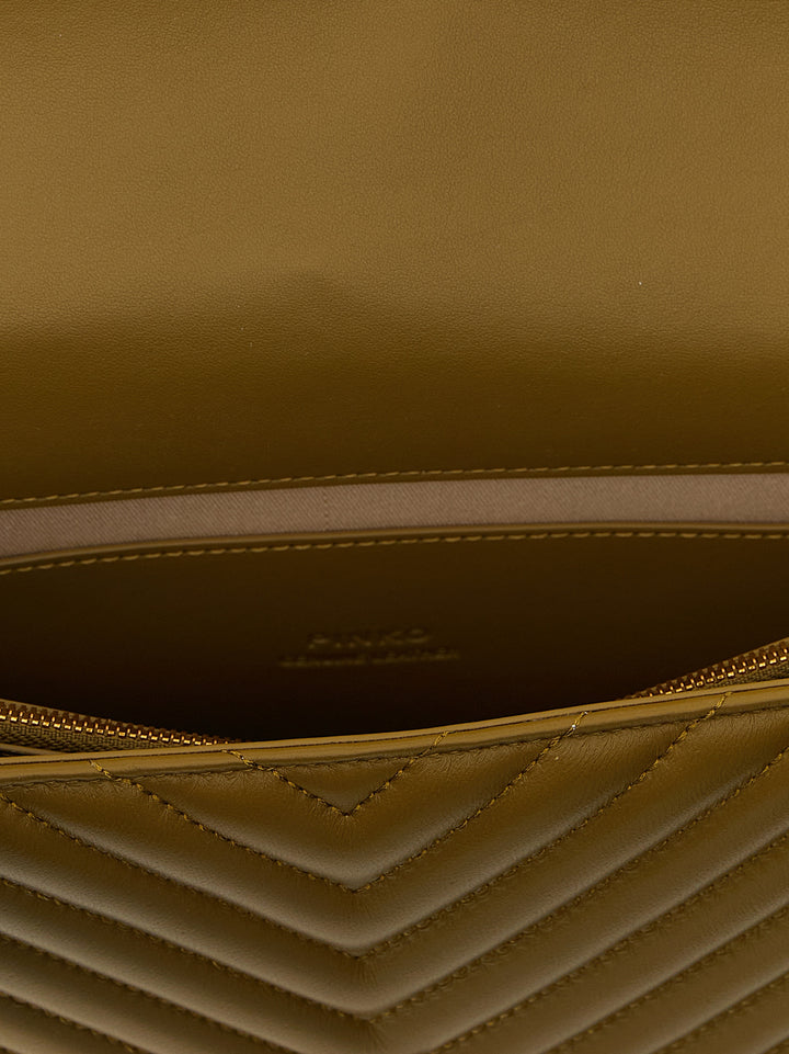 PINKO Bicolor Lambskin Crossbody Bag