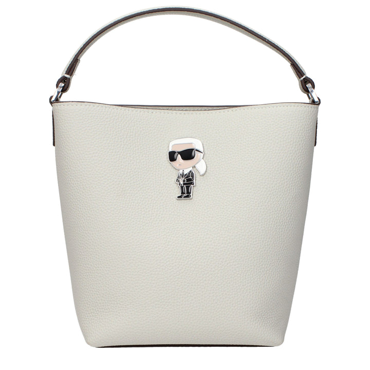 Karl Lagerfeld Gray Leather Handbag
