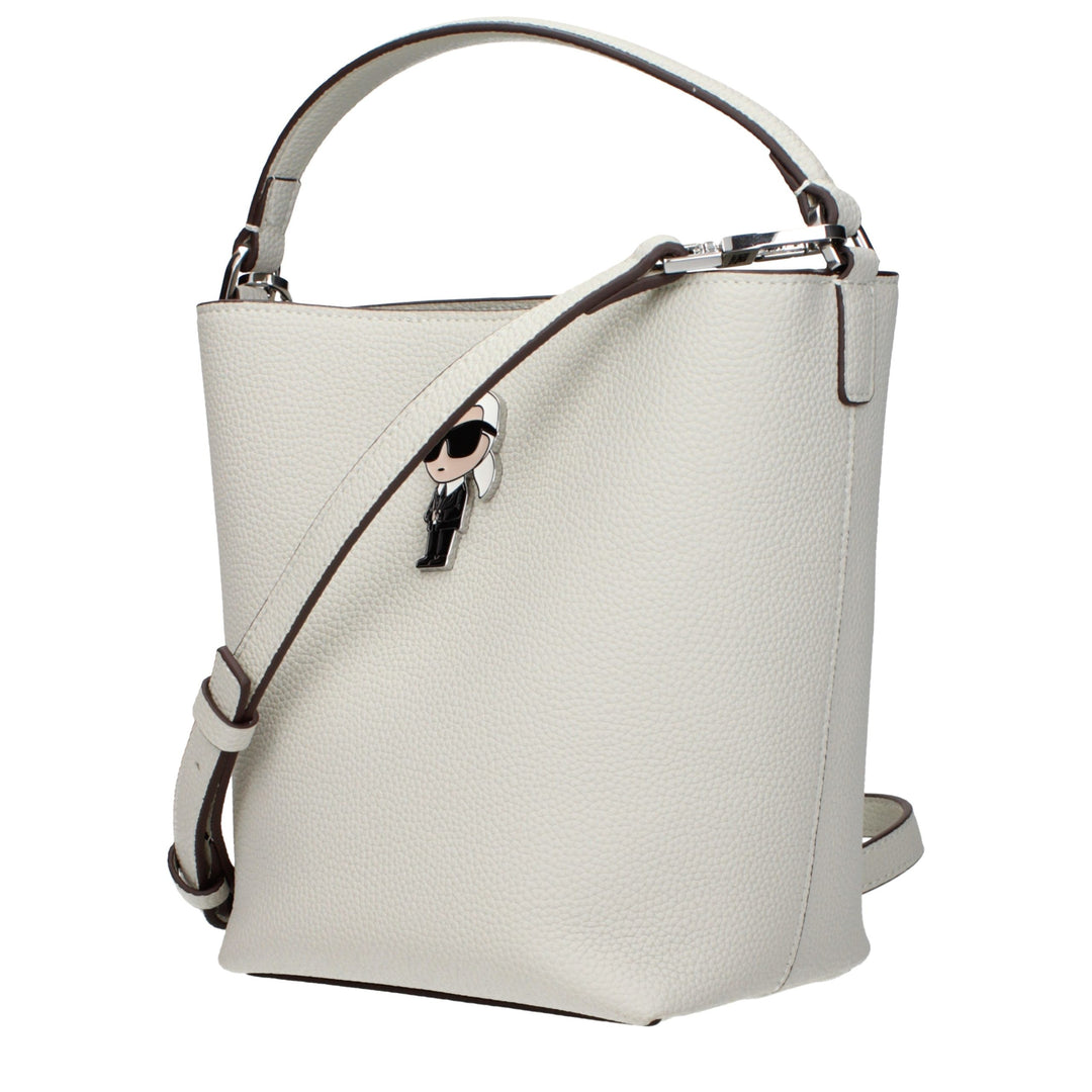 Karl Lagerfeld Gray Leather Handbag