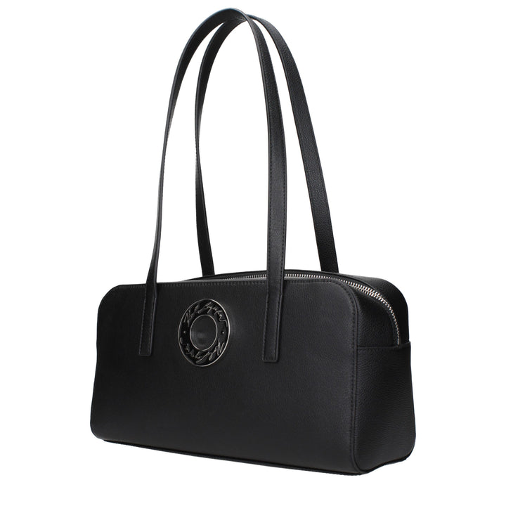 Karl Lagerfeld Black Leather Shoulder Bag