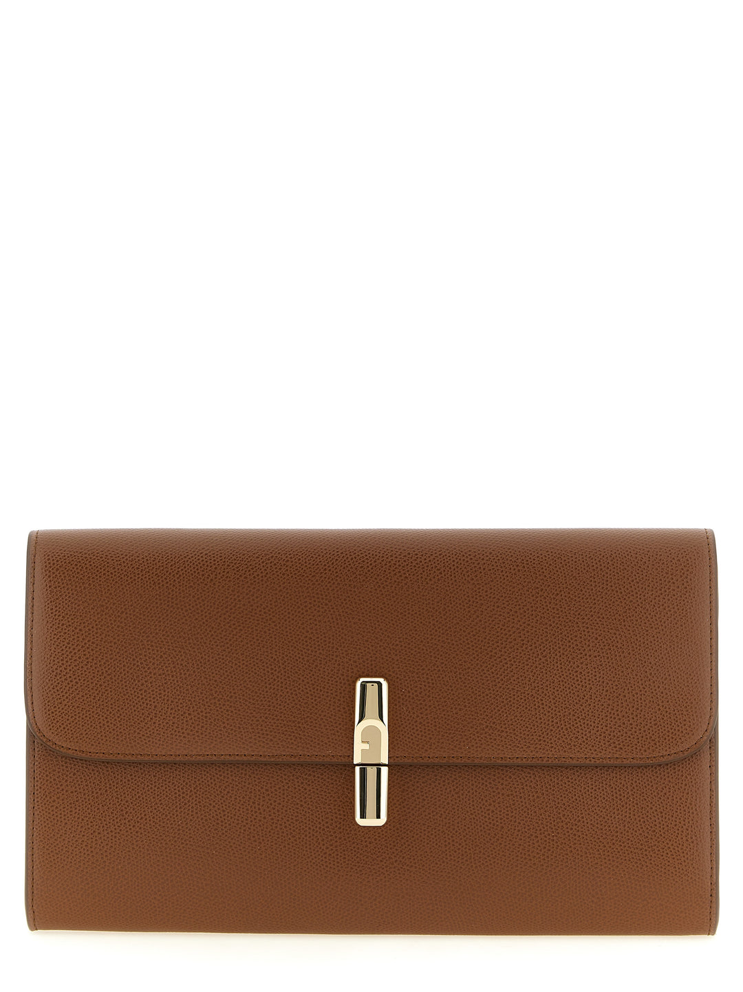 Furla Brown Calfskin Clutch Bag