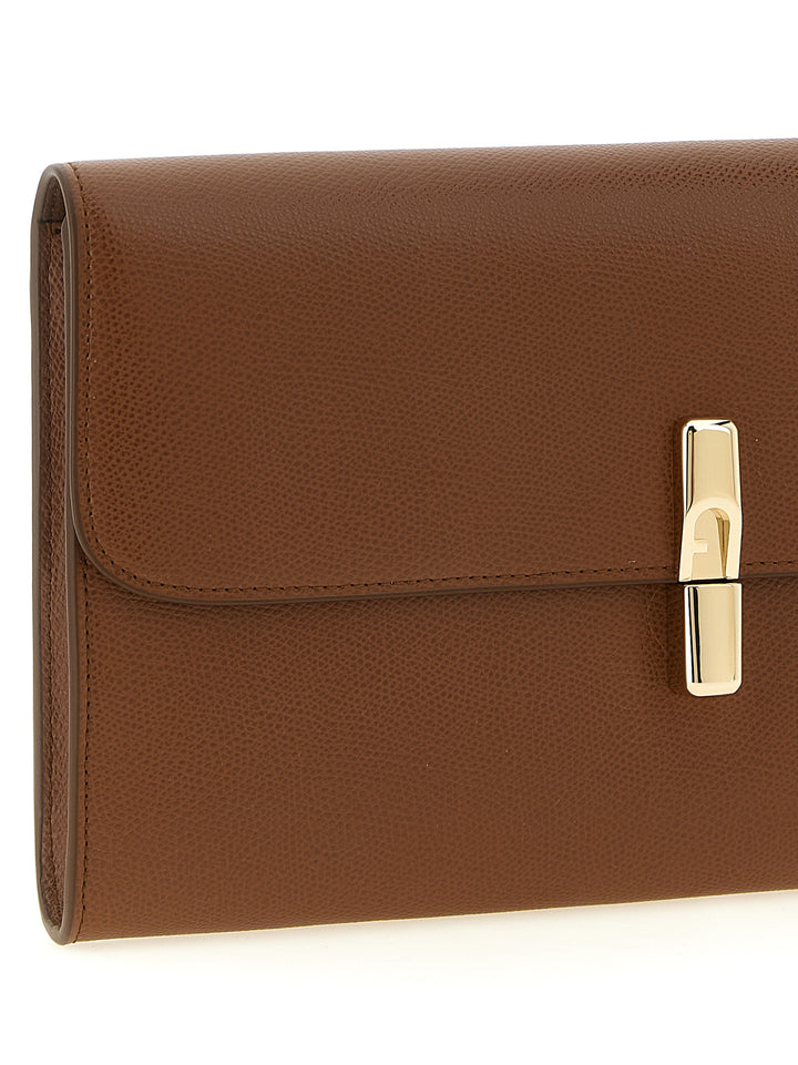 Furla Brown Calfskin Clutch Bag