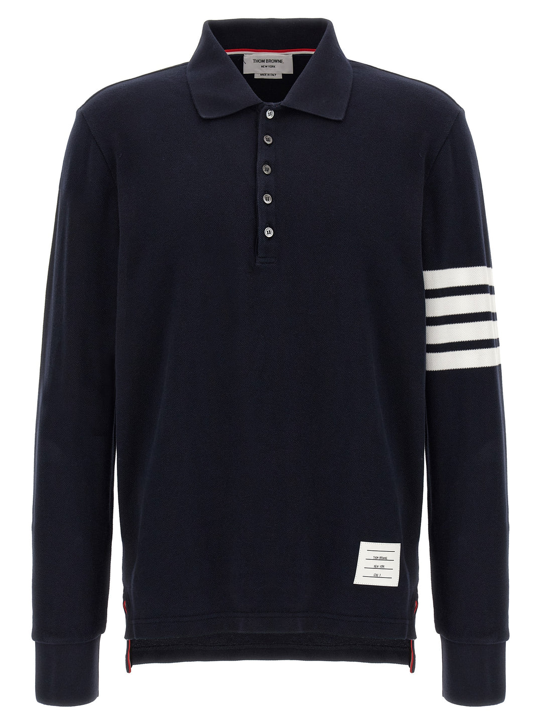 Thom Browne Blue Cotton Polo Shirt