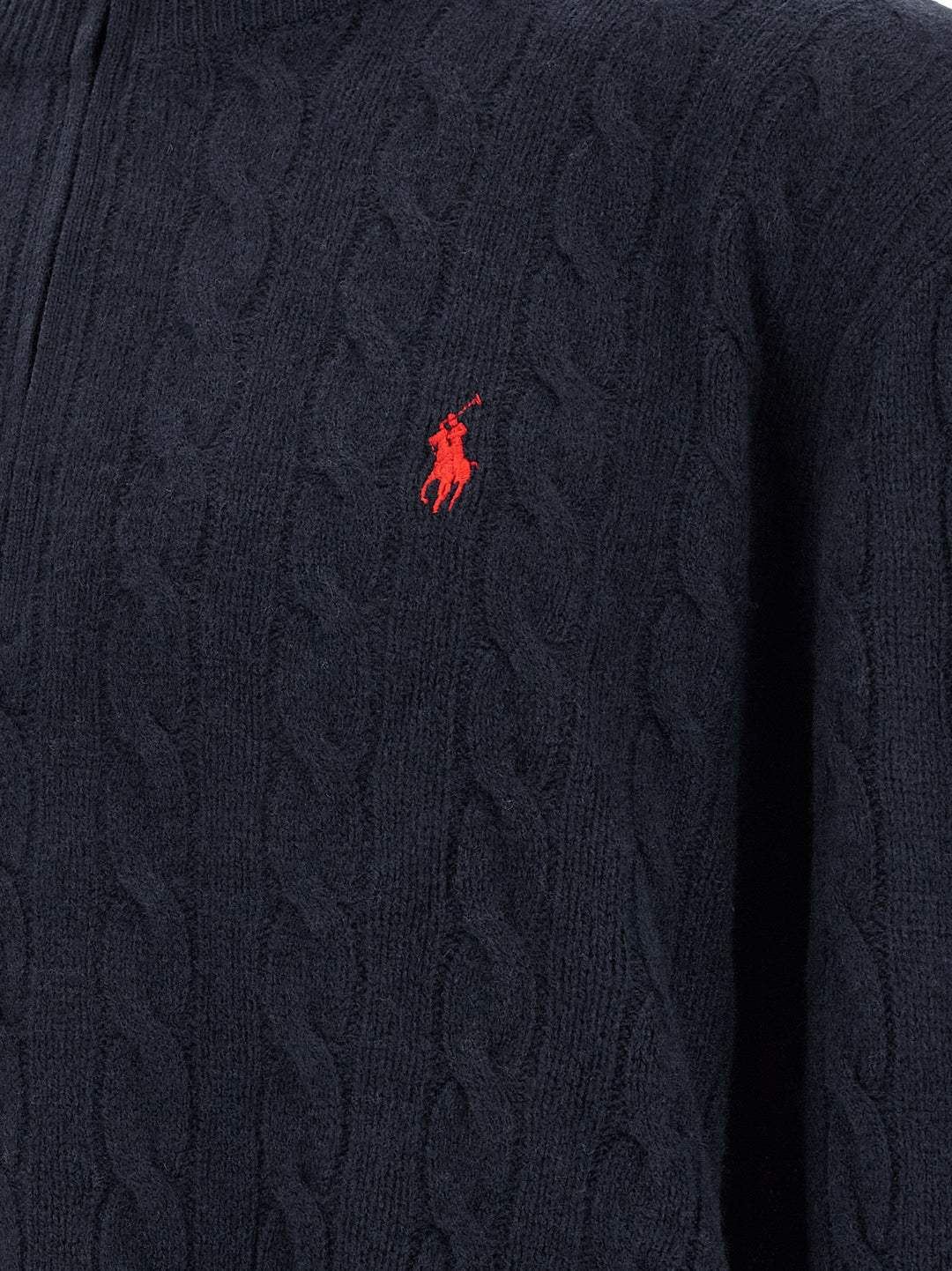 Polo Ralph Lauren Blue Wool Cardigan