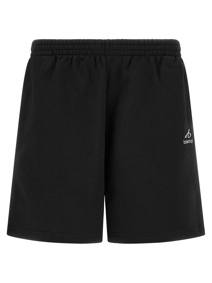 Balenciaga Black Cotton Bermuda Shorts