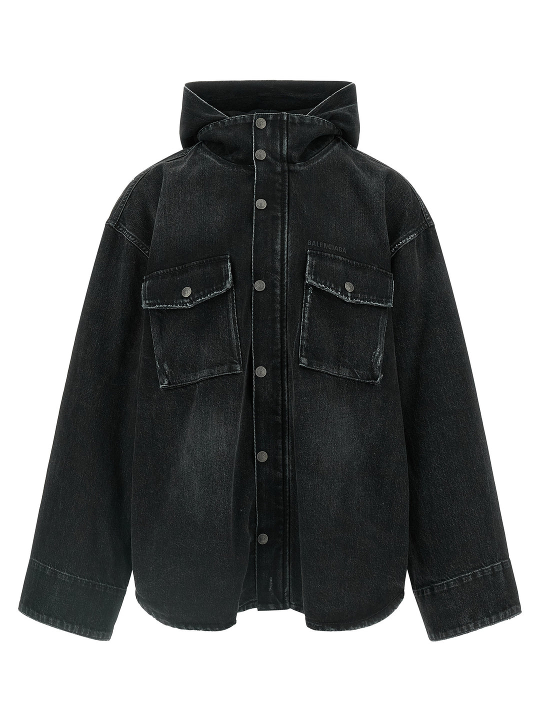 Balenciaga Black Cotton Denim Jacket