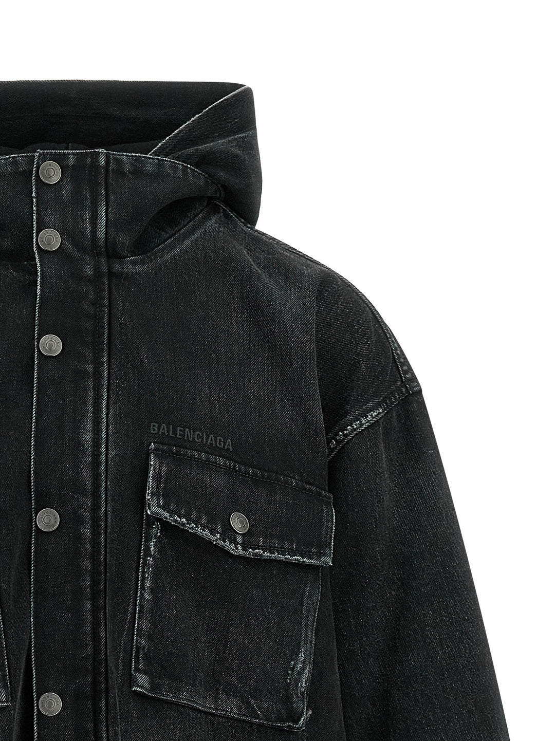 Balenciaga Black Cotton Denim Jacket