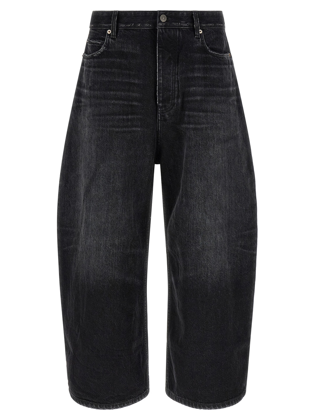 Balenciaga Black Cotton Cropped Jeans