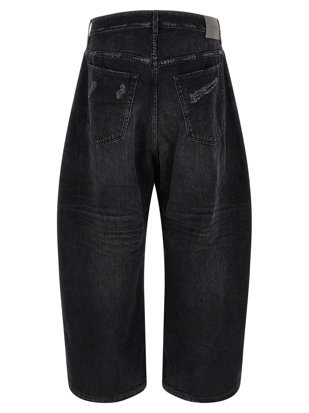 Balenciaga Black Cotton Cropped Jeans