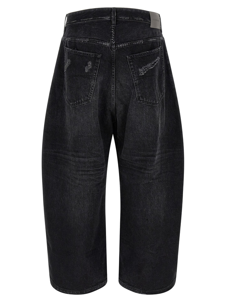 Balenciaga Black Cotton Cropped Jeans